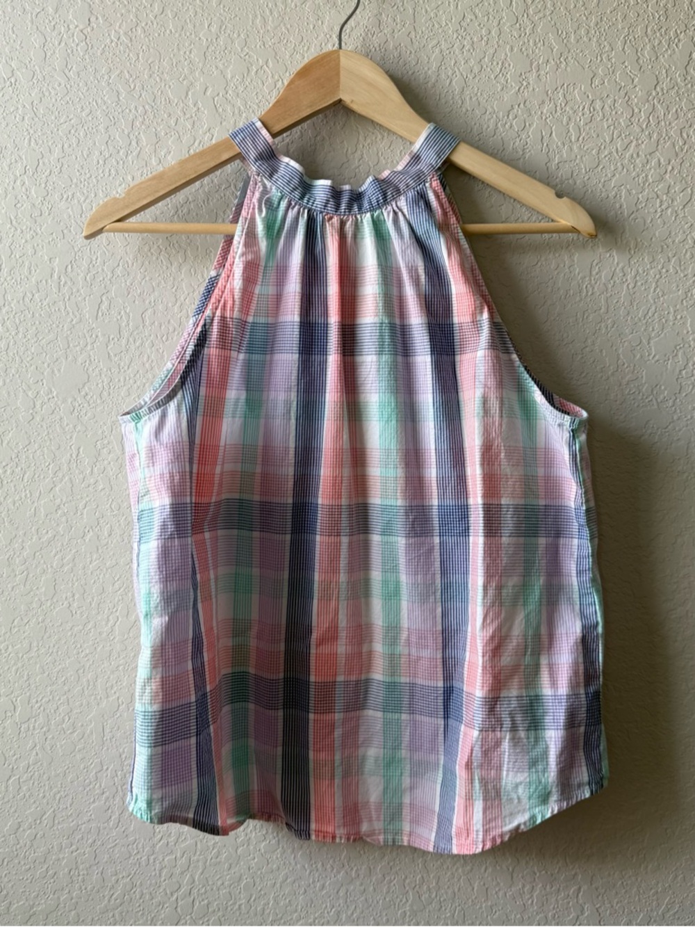 J. Crew Pastel Plaid Halter Top in Lavender, Mint, Navy and Coral
